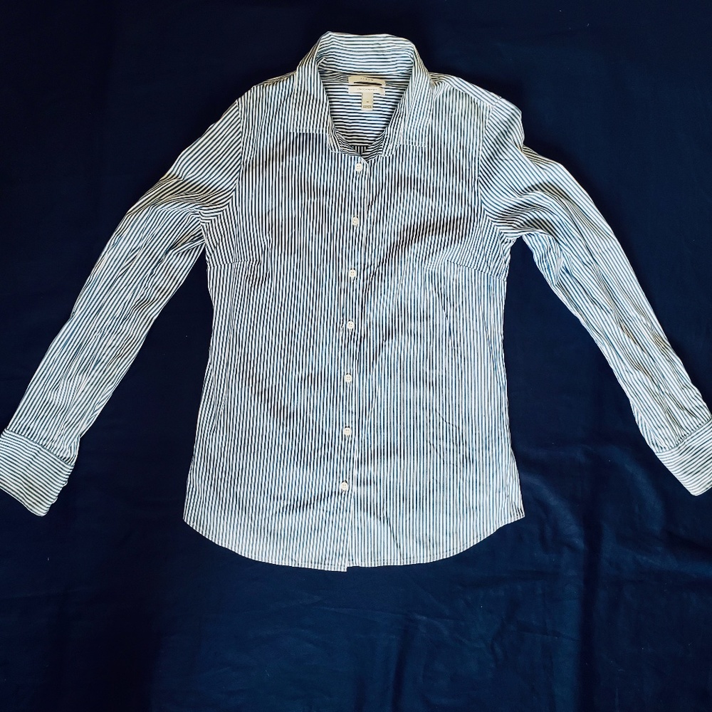 J.Crew Striped classic button-up shirt - Picture 1 of 3